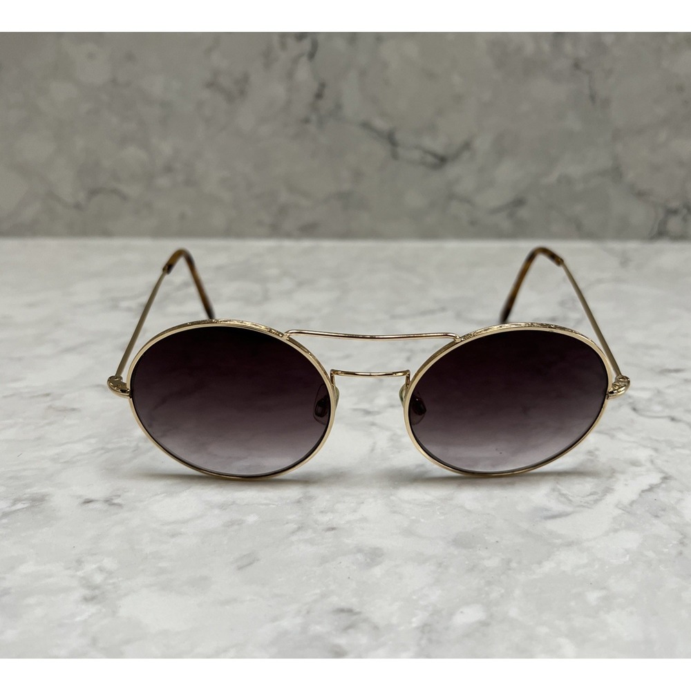 Illesteva Delon C 02 Round Sunglasses Tortoise Aviator Made In Italy
